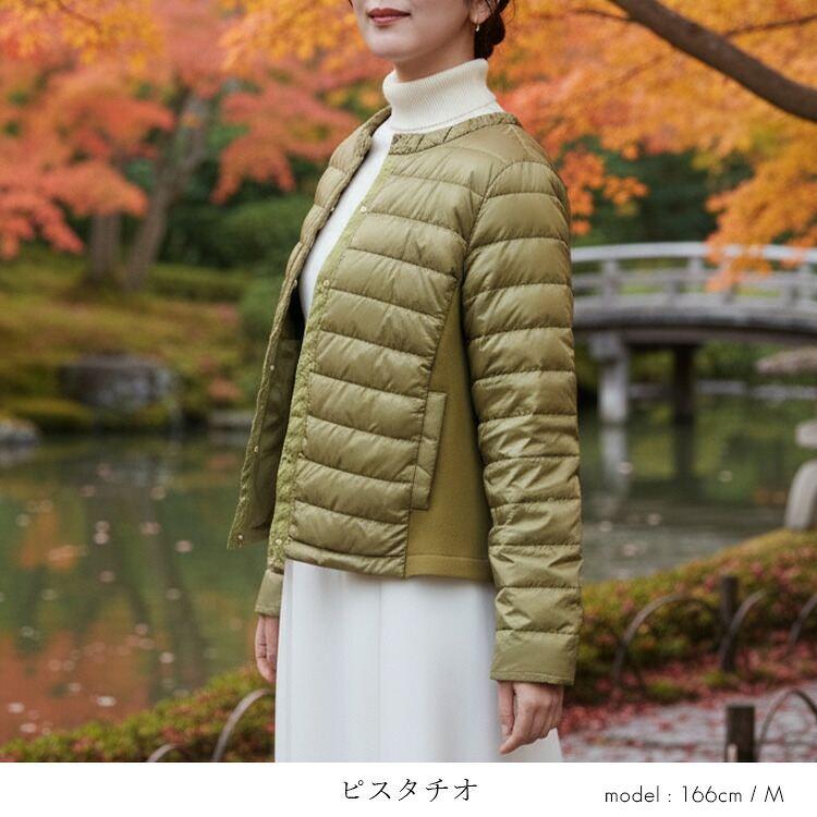 【準新作/送料無料】 超軽量ダウンジャケット 4色 M-LL 撥水 長袖 レディース アウター ダウンジャケット ダウンコート ライトダウン ノーカラー 防寒 春秋冬 |  | 08