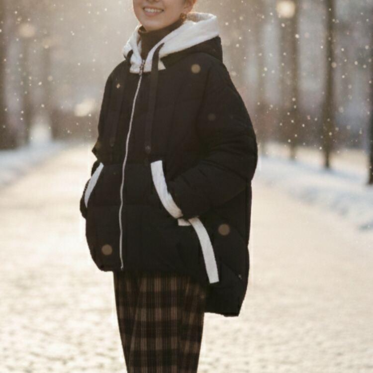 【新作】【送料無料】コクーンダウンコート 2色 M L 長袖 レディース アウター ジャケット コート ブルゾン ミリタリー |  | 10