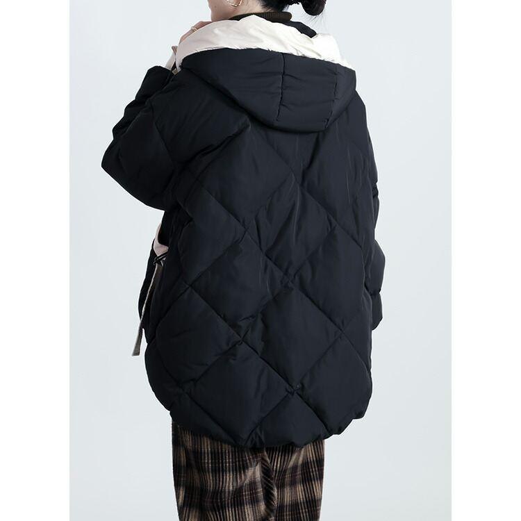 【新作】【送料無料】コクーンダウンコート 2色 M L 長袖 レディース アウター ジャケット コート ブルゾン ミリタリー |  | 11