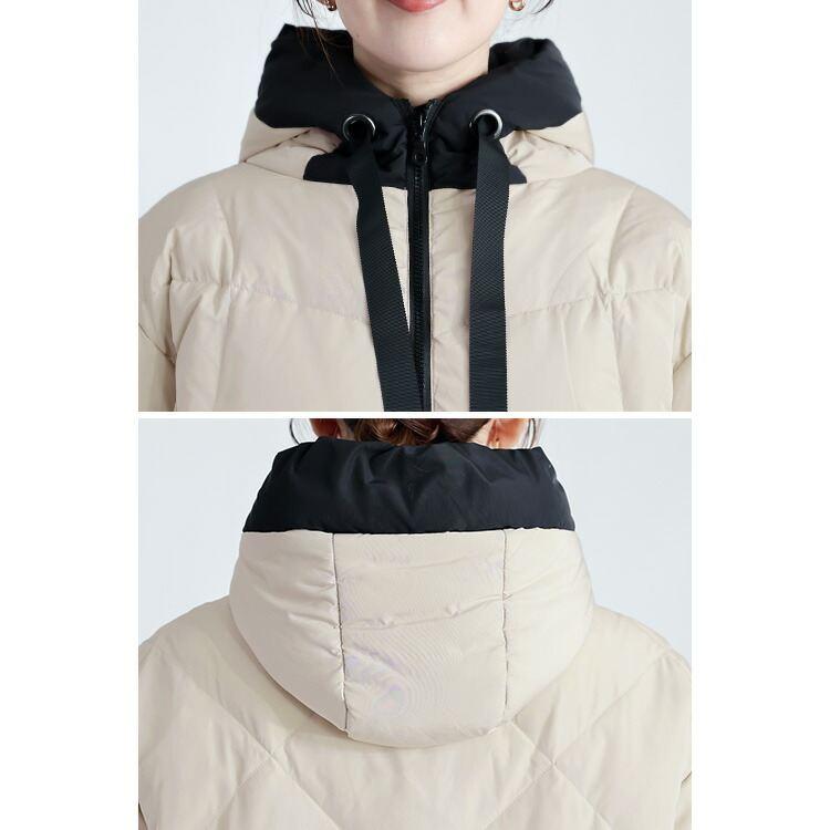 【新作】【送料無料】コクーンダウンコート 2色 M L 長袖 レディース アウター ジャケット コート ブルゾン ミリタリー |  | 13