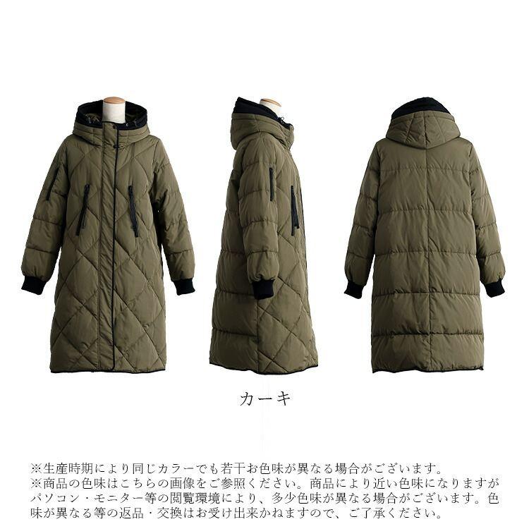 【新作】【送料無料】スタイリッシュダウンコート M-LL 長袖 レディース アウター コート ダウンコート ロングコート |  | 17