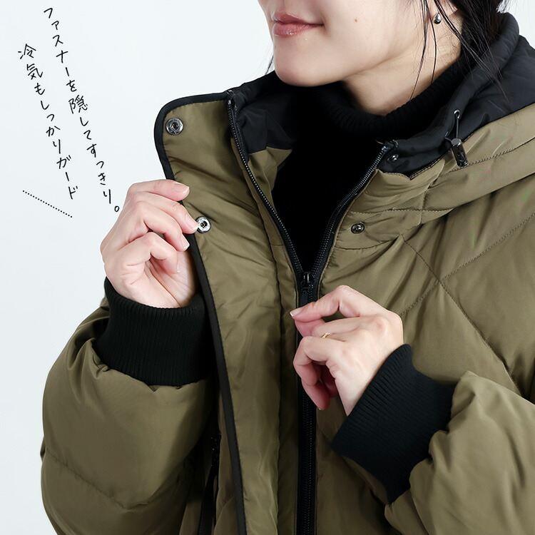 【新作】【送料無料】スタイリッシュダウンコート M-LL 長袖 レディース アウター コート ダウンコート ロングコート |  | 07