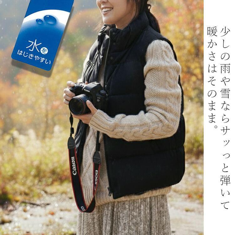 【新作】【送料無料】 リバーシブルダウンベスト M-LL 軽量 防寒 レディース アウター ベスト ダウンベスト リバーシブル 2way ダウン 中綿 英字柄 無地 |  | 04