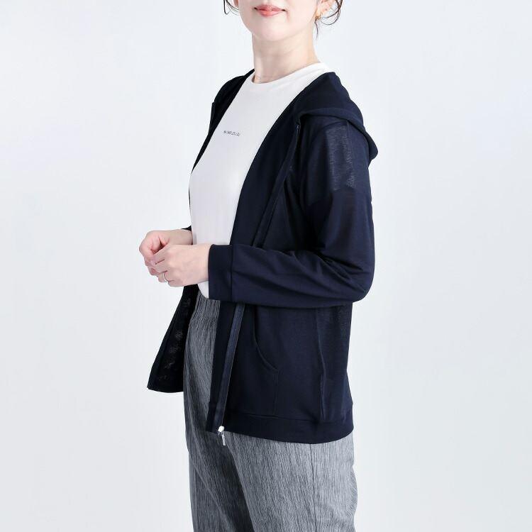 【送料無料/再入荷】UV対策ジップパーカー 4色 M L 洗える 長袖 UVカット 日よけ レディースファッション アウター トップス パーカー カーディガン 春夏秋 |  | 10