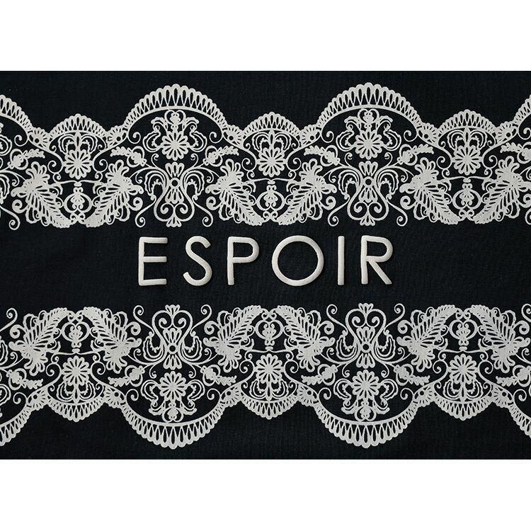 【送料無料】 エンボスロゴ×レースプリントTシャツ 3色 M-L 洗える 半袖 レディース トップス Tシャツ カットソー クルーネック スリット 綿 夏 |  | 03