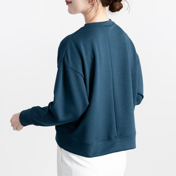 【送料無料】 箔ロゴプリントダンボールニットプルオーバー 3色 M-L 洗える 長袖 楽ちん レディース トップス カットソー トレーナー ダンボールニット 春秋冬 |  | 09