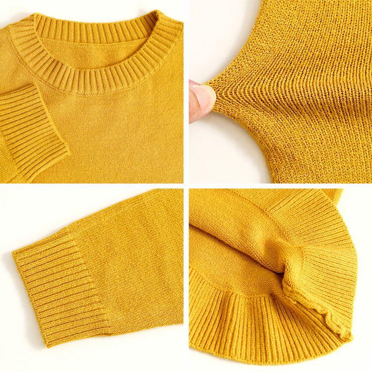 【新作】【送料無料】 裾フリル使いニット 5色 M-L 洗える 長袖 レディース トップス ニット セーター プルオーバー ドロップショルダー 体型カバー 丸首 楽ちん |  | 15