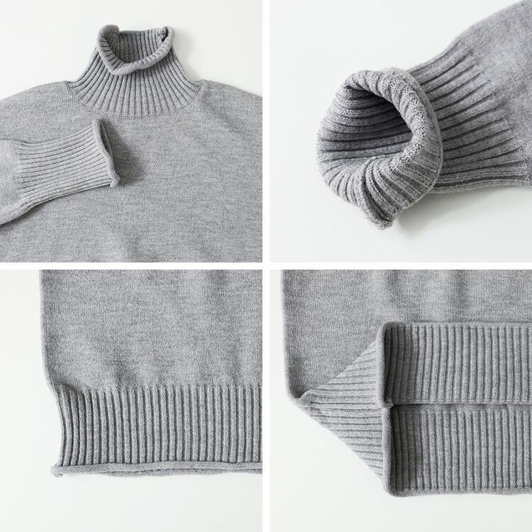 【新作/再入荷】【送料無料】 きれいめハイネックニット 6色 M-L 洗える 長袖 レディース トップス ニット セーター チュニック ハイネック タートルネック |  | 16