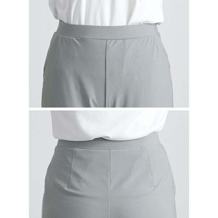 【送料無料/日本製】 サラッと楽ちんワイドパンツ 3色 M-LL 接触冷感 吸収速乾 洗える 10分丈 レディース ボトムス パンツ ワイドパンツ 楽ちん 春夏秋 |  | 13