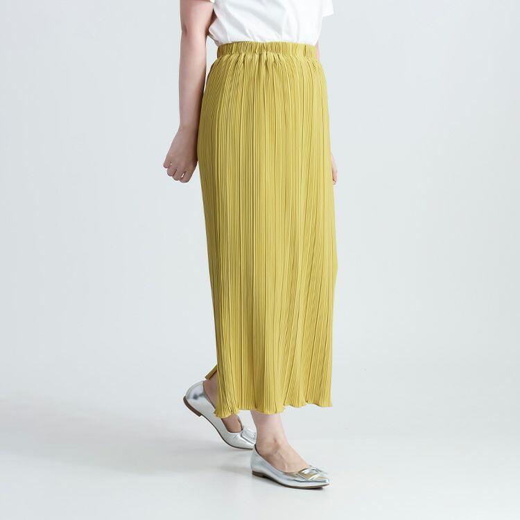 【送料無料】 裏地付きプリーツスカート 4色 M-LL 洗える 10分丈 レディース ボトムス スカート プリーツスカート 楽ちん きれいめ オールシーズン |  | 09