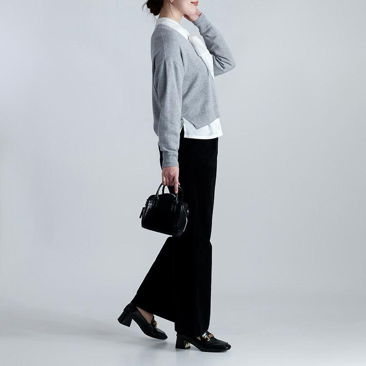 【準新作/送料無料】 コーデュロイワイドパンツ 3色 M-LL 洗える レディース ボトムス パンツ ワイドパンツ ウエストゴム ストレッチ 楽ちん リラックス 快適 |  | 12