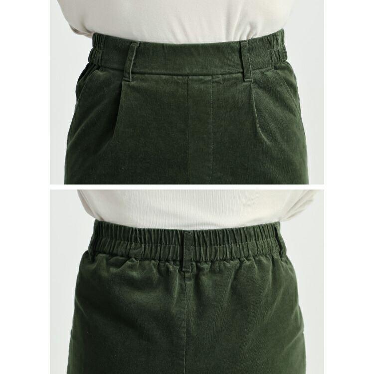 【準新作/送料無料】 コーデュロイワイドパンツ 3色 M-LL 洗える レディース ボトムス パンツ ワイドパンツ ウエストゴム ストレッチ 楽ちん リラックス 快適 |  | 13