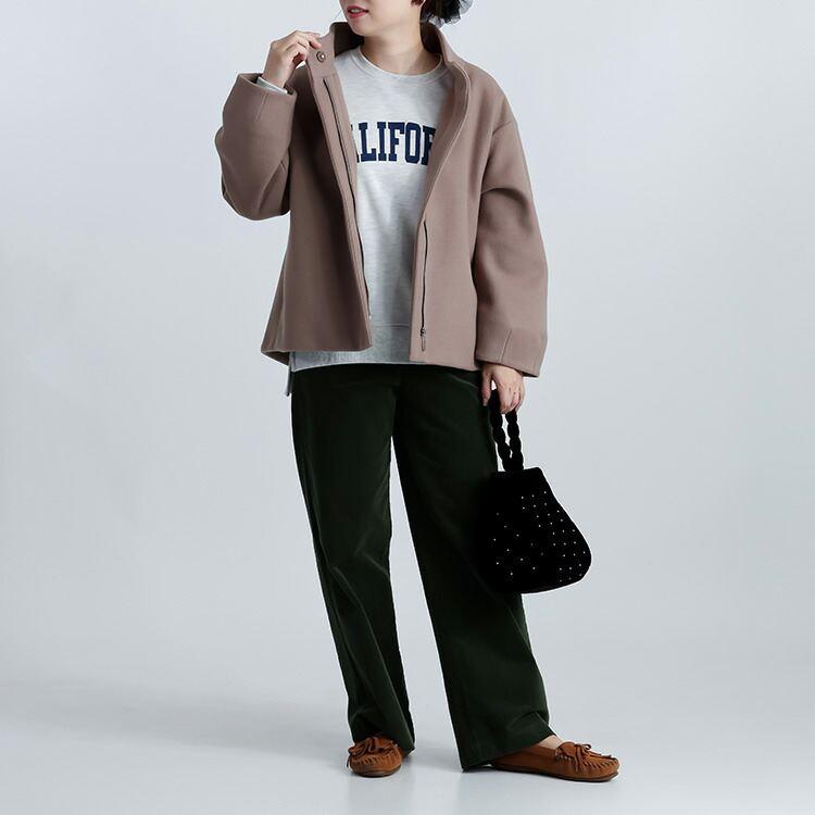 【準新作/送料無料】 コーデュロイワイドパンツ 3色 M-LL 洗える レディース ボトムス パンツ ワイドパンツ ウエストゴム ストレッチ 楽ちん リラックス 快適 |  | 09