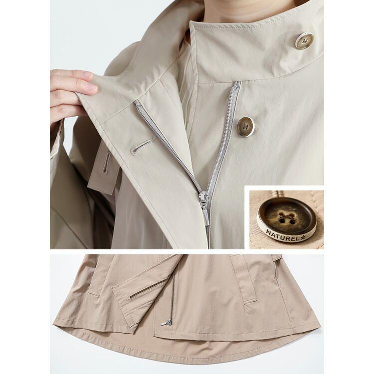 【新作】【送料無料】 ストレッチスプリングショートコート 4色 M L 洗える レディース アウター ジャケット スプリングコート トレンチコート ストレッチ |  | 14