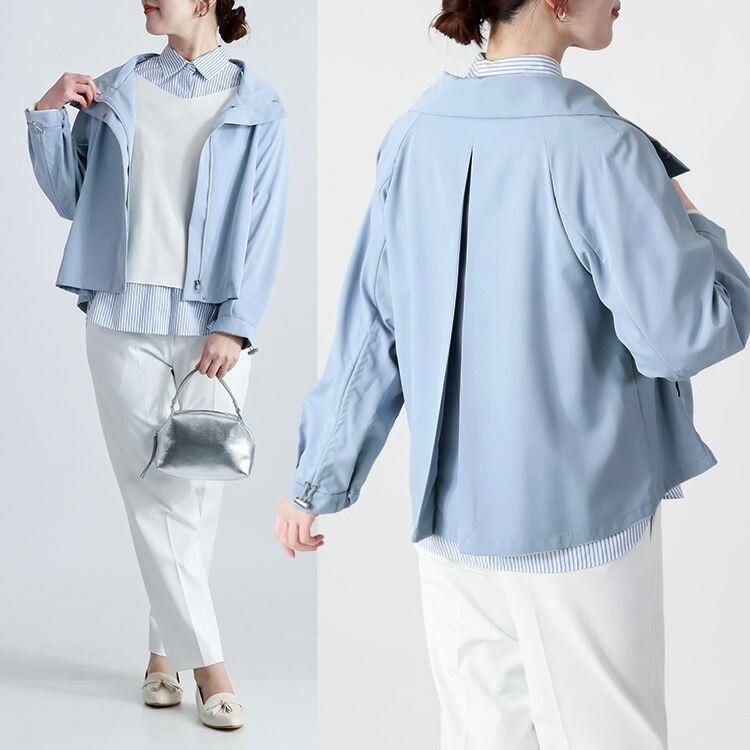 【新作】【送料無料】 きれいめアウタージャケット(フード取外し可) 4色 M L 洗える 長袖 軽量 レディース アウター ジャケット スプリングコート |  | 10