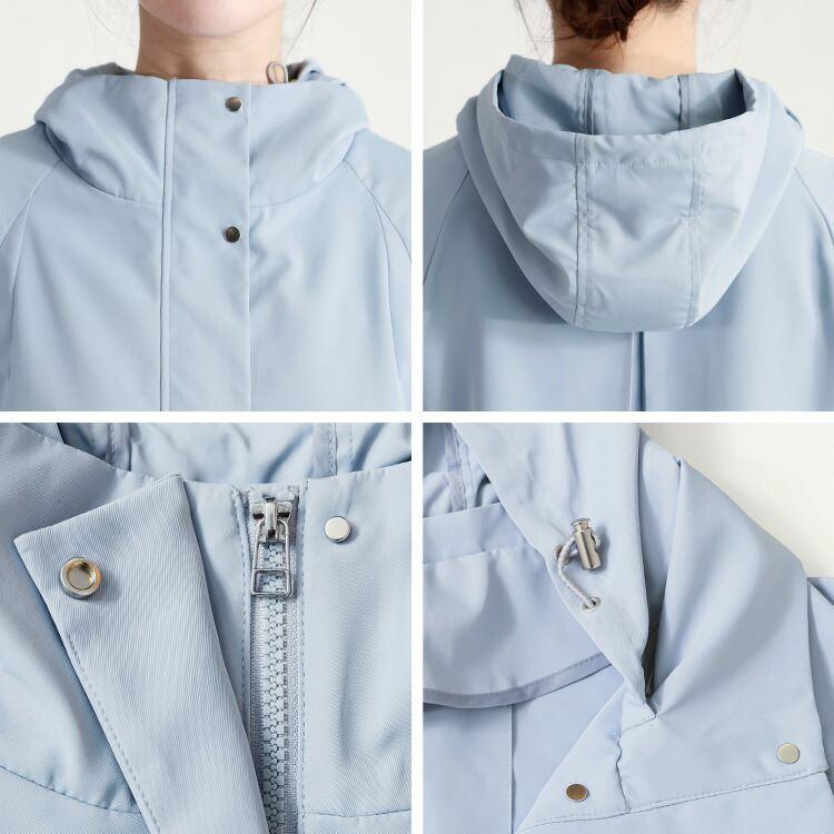 【新作】【送料無料】 きれいめアウタージャケット(フード取外し可) 4色 M L 洗える 長袖 軽量 レディース アウター ジャケット スプリングコート |  | 13