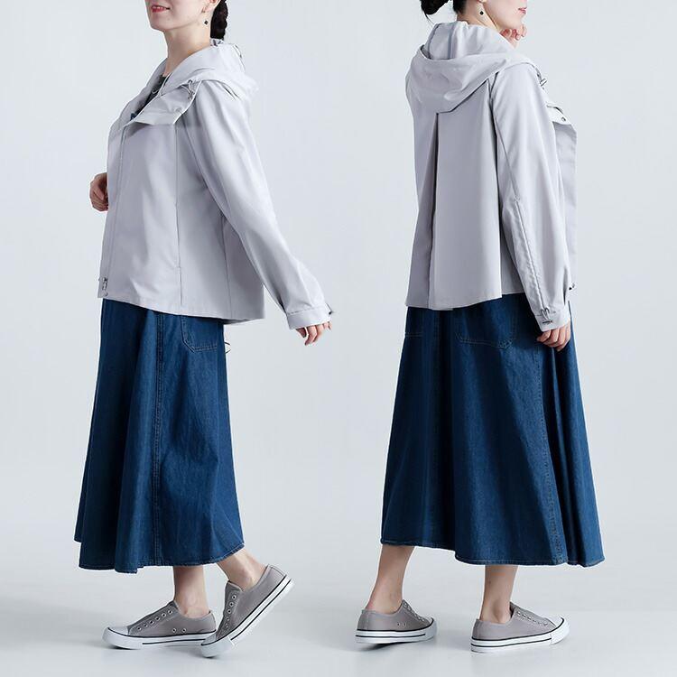 【新作】【送料無料】 きれいめアウタージャケット(フード取外し可) 4色 M L 洗える 長袖 軽量 レディース アウター ジャケット スプリングコート |  | 06