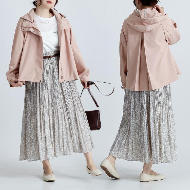 【新作】【送料無料】 きれいめアウタージャケット(フード取外し可) 4色 M L 洗える 長袖 軽量 レディース アウター ジャケット スプリングコート |  | 08