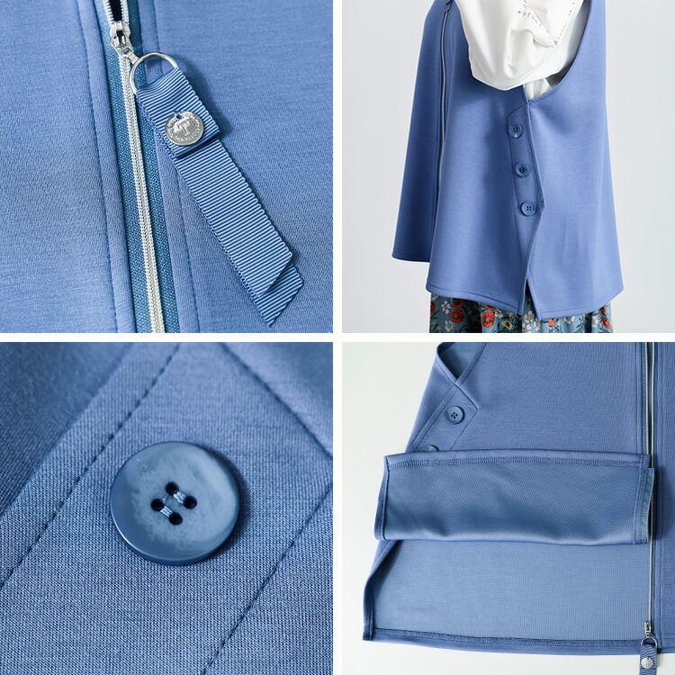 【新作】【送料無料】釦デザインダンボールニットベスト 3色 M-LL 洗える レディース トップス ベスト クルーネック 体型カバー お尻隠し ダンボールニット |  | 14