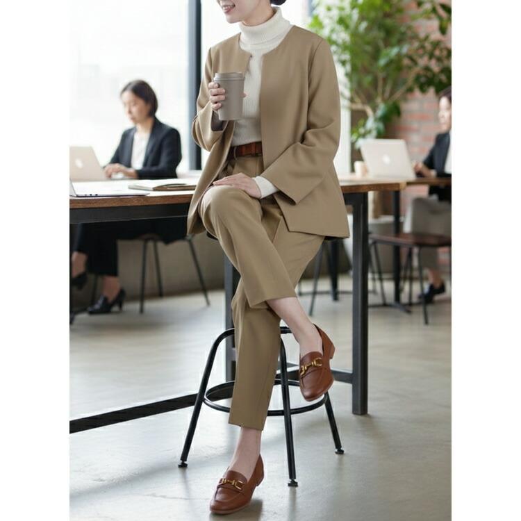 【新作】【送料無料】 カラーフォーマル2点スーツ 3色 9-15号 洗える 通年 レディース フォーマル スーツ パンツスーツ ストレッチ フォーマル ママスーツ |  | 10