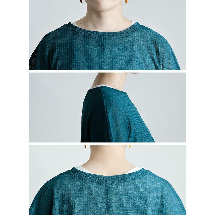 【新作】【送料無料】 シアードルマンアンサンブル M L 洗える 半袖 防シワ レディース トップス Tシャツ チュニック タンクトップ アンサンブル セットアップ |  | 13
