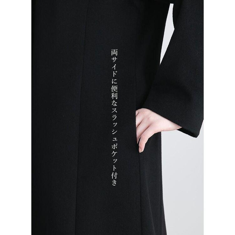 【再入荷】【送料無料】 丈が選べる、カシミヤウールコート M-3L 冠婚葬祭 レディース アウター コート フォーマルコート ブラックフォーマル スーツ 黒 礼服 |  | 16
