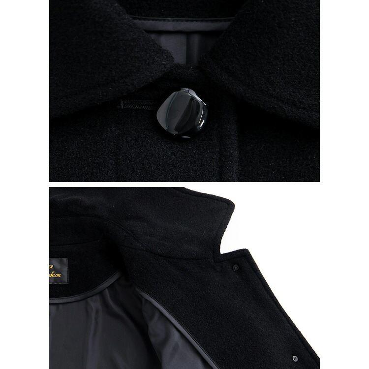 【再入荷】【送料無料】 丈が選べる、カシミヤウールコート M-3L 冠婚葬祭 レディース アウター コート フォーマルコート ブラックフォーマル スーツ 黒 |  | 13