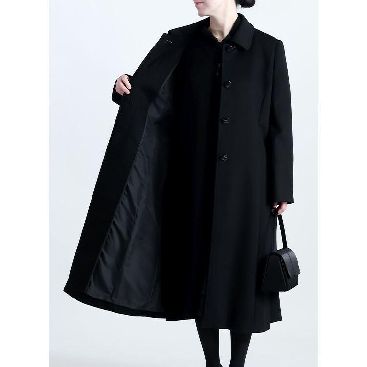 【再入荷】【送料無料】 丈が選べる、カシミヤウールコート M-3L 冠婚葬祭 レディース アウター コート フォーマルコート ブラックフォーマル スーツ 黒 礼服 |  | 11