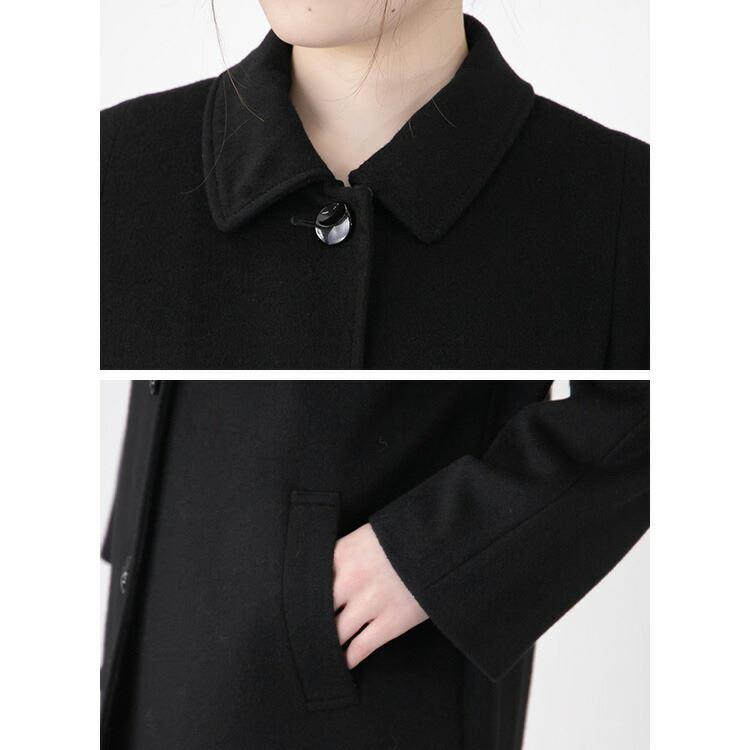 【送料無料】 カシミヤウールコート M-3L レディース アウター コート フォーマルコート 葬式 冠婚葬祭 卒業式 式典 喪服 防寒 ブラックフォーマル スーツ 黒 冬 |  | 09