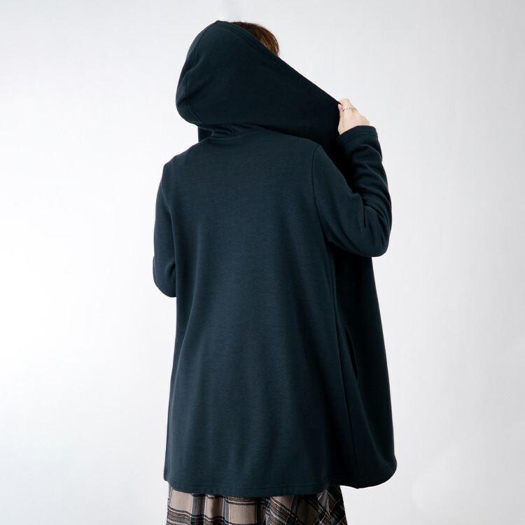 【送料無料】 裏起毛コーディガン 5色 M-3L 洗える 長袖 レディース アウター コート カーディガン フード付 裏シャギー おうちコーデ 大人きれい |  | 10