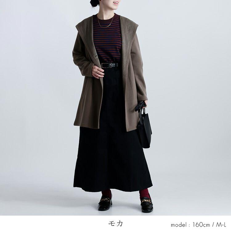 【送料無料】 裏起毛コーディガン 5色 M-3L 洗える 長袖 レディース アウター コート カーディガン フード付 裏シャギー おうちコーデ 大人きれい |  | 05