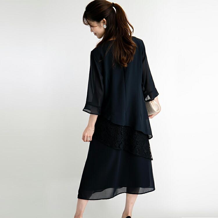 送無 再入荷 楽天1位 ティアードワンピースドレス 通年 紺色 M 5l 結婚式 同窓会 七五三 お宮参り セレモニー レディースファッション ワンピース スーツ レ Cl St Clair Mode 通販 Yahoo ショッピング