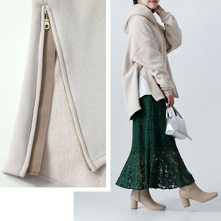 【新作モデルで再入荷】【送料無料】 裏起毛パーカー 4色 M L 長袖 洗える レディース トップス パーカー スウェット トレーナー 裏シャギー |  | 07