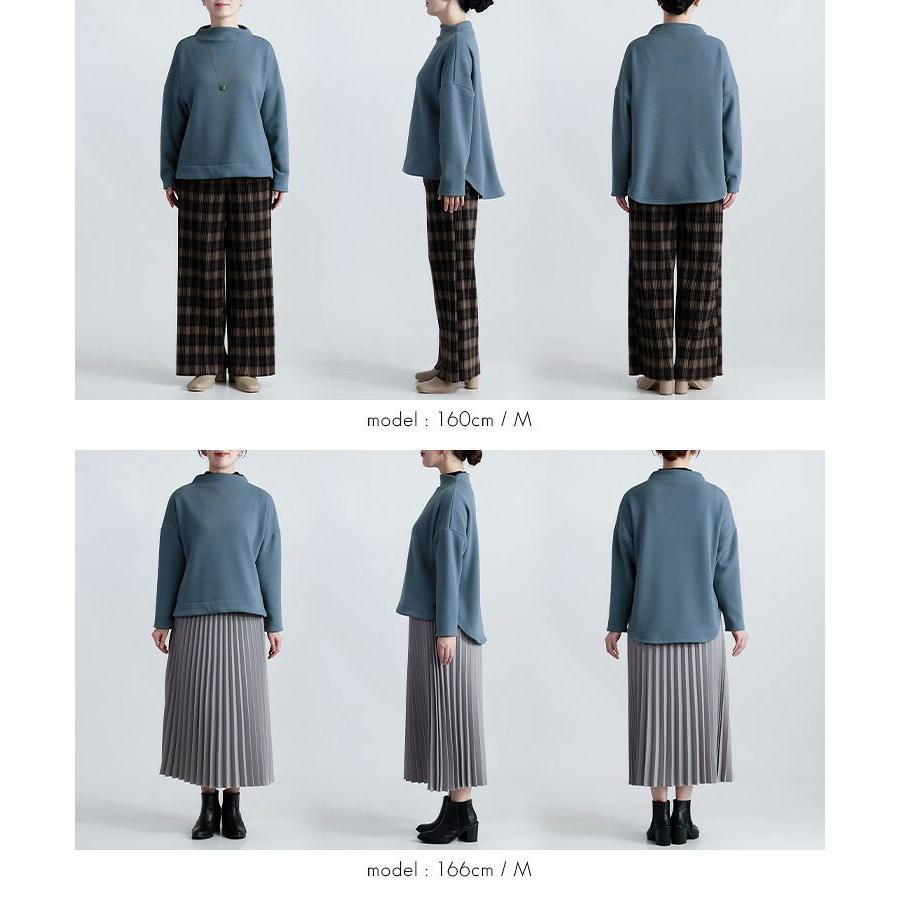 【送料無料/再入荷】 ふわふわ裏起毛チュニック 3色 M L 洗える レディース トップス チュニック ボトルネック トレーナー 裏起毛 スウェット 長袖 |  | 16