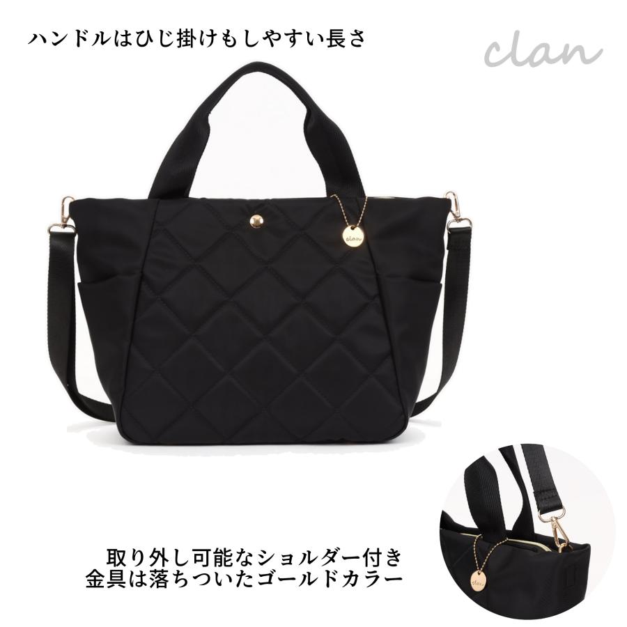 [Clan] レディースナイロンバッグ 2wayトートバッグ A4対応 大容量 軽量 PC収納 ショルダーバッグの画像