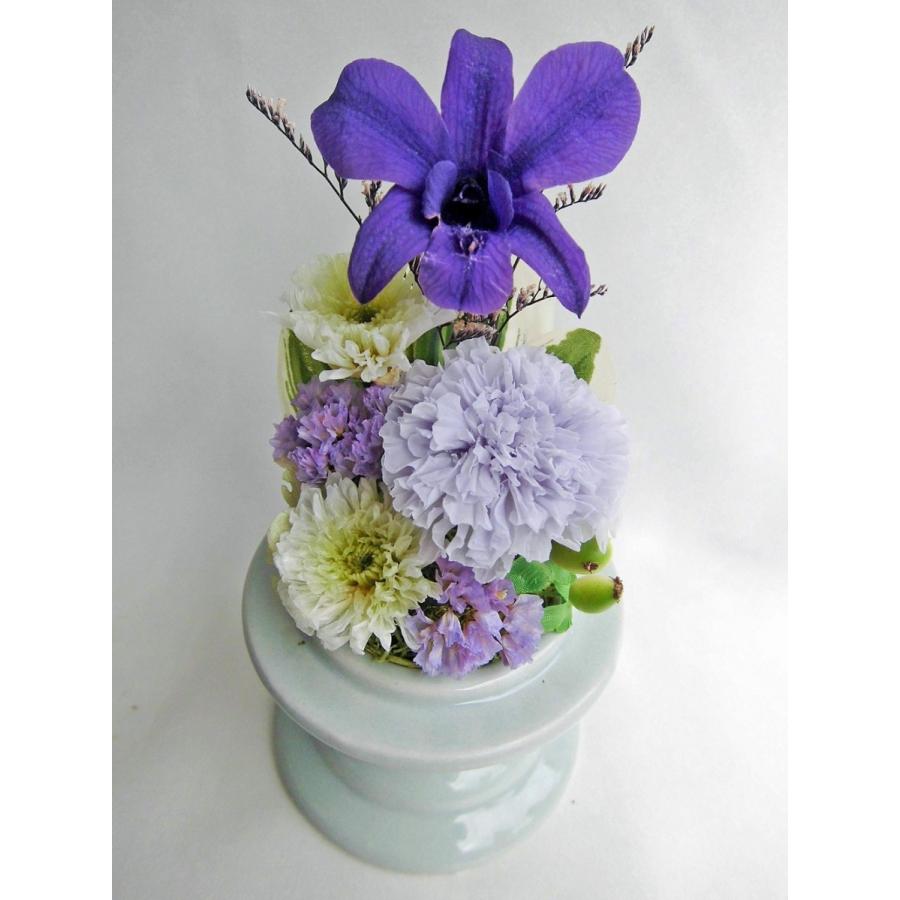 最新発見 お仏壇 お供え ガラスドーム入 仏花 祈り 紫のデンファレ アレンジ 咲き続ける プリザーブドフラワー ギフト Wantannas Go Id