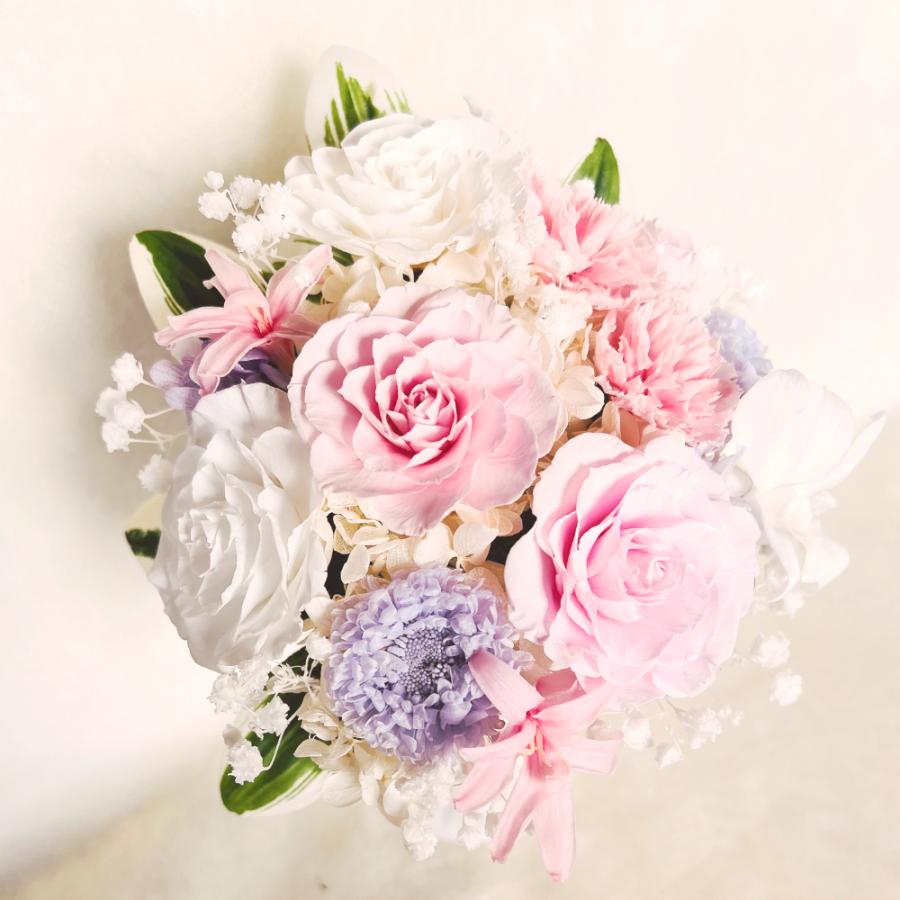 仏花 お祝い プリザーブドフラワー 送料無料 枯れない花 お仏壇 お供え花 お彼岸 薔薇 カーネーション あじさい 保護ケース プレゼント インテリア 造花 ギフト | ブランド登録なし | 11