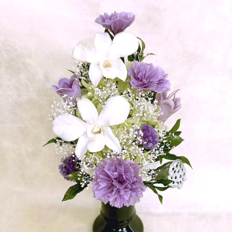 特選仏花 花器無し ひまわり 造花無し 一対 プリザーブド