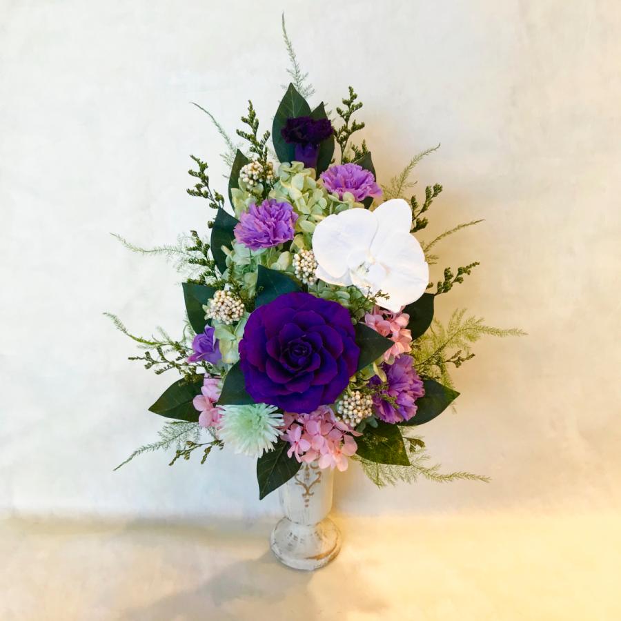 特選仏花　 胡蝶蘭　ガーベラ 花器無し　造花無し　 大一基 プリザーブドフラワー 仏花 プリザーブドフラワー 送料無料 枯れない花 お仏壇 お供え花 お
