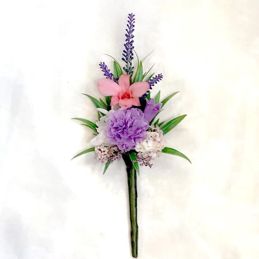 プリザーブドフラワーお仏壇お供え小ぶりの仏花祈り紫のカーネーションと薄桃色のデンファレのアレンジ Bukka Mini300 プリザーブドフラワーギフトclaps 通販 Yahoo ショッピング