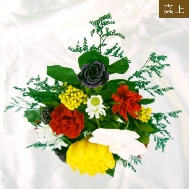 仏花 プリザーブドフラワー 送料無料 枯れない花 お仏壇 お供え花 お彼岸 仏壇飾り 胡蝶蘭 輪菊 ゴールド 花器付き プレゼント インテリア 造花 ギフト | ブランド登録なし | 03