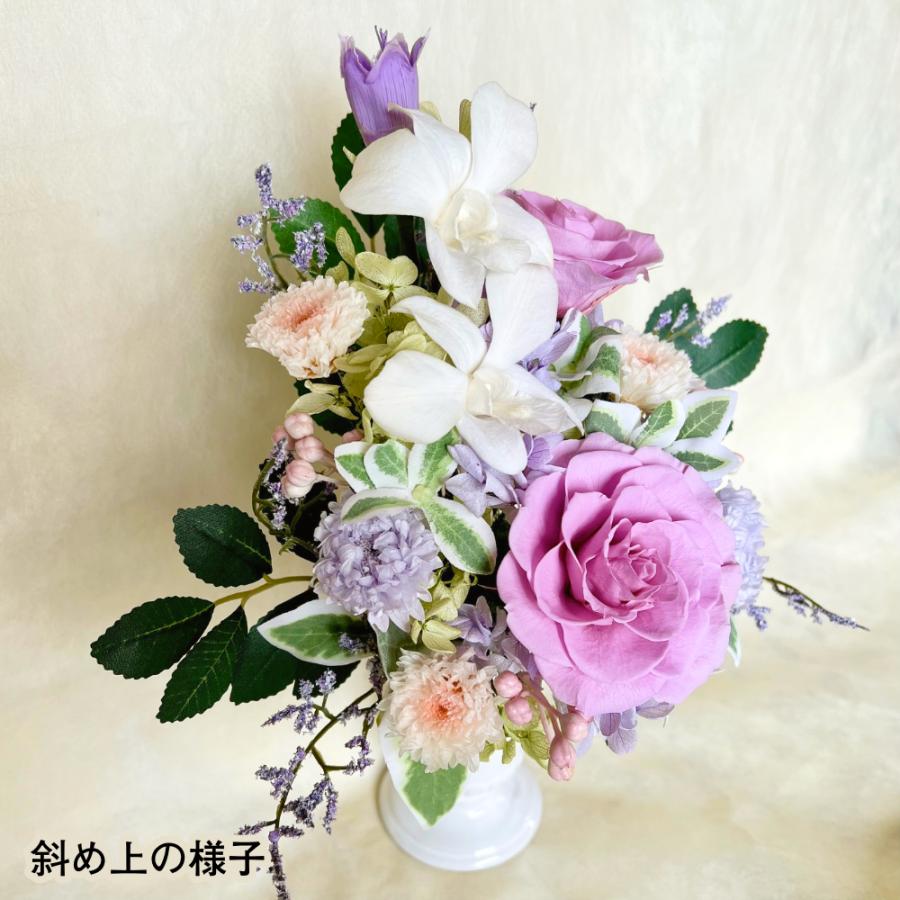 仏花 プリザーブドフラワー 送料無料 枯れない花 お仏壇 お供え花 お彼岸 仏壇飾り 花瓶付き 優華 バラ 紫陽花  インテリア 造花 ギフト | ブランド登録なし | 07