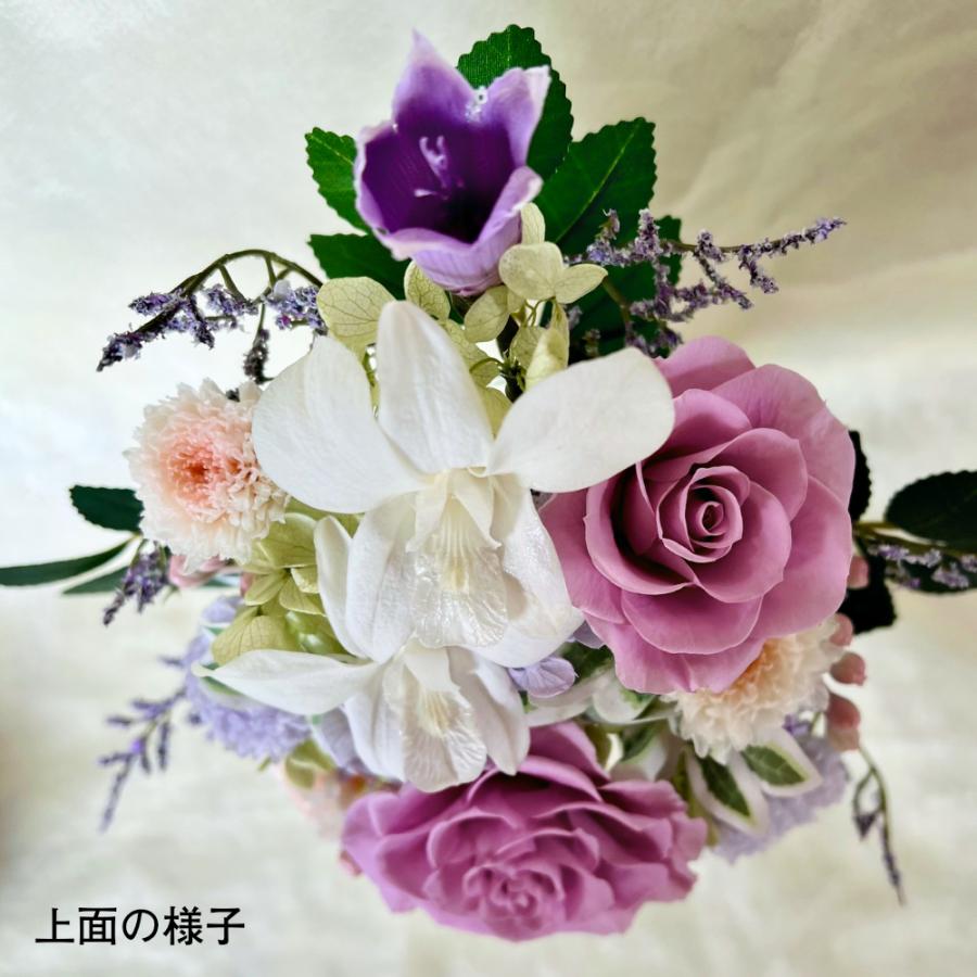 仏花 プリザーブドフラワー 送料無料 枯れない花 お仏壇 お供え花 お彼岸 仏壇飾り 花瓶付き 優華 バラ 紫陽花  インテリア 造花 ギフト | ブランド登録なし | 09