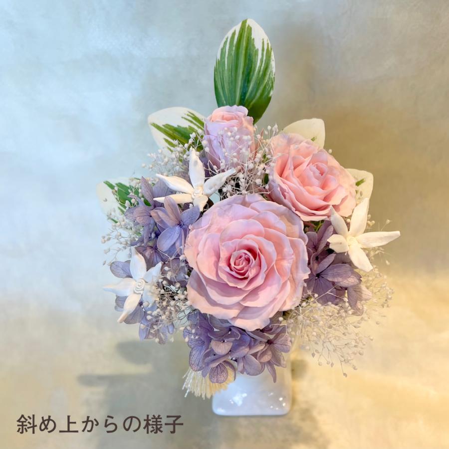 仏花 プリザーブドフラワー 送料無料 枯れない花 お仏壇 お供え花 お彼岸 仏壇飾り 花瓶付き バラ 紫陽花 ソラフラワー インテリア 造花 ギフト | ブランド登録なし | 05