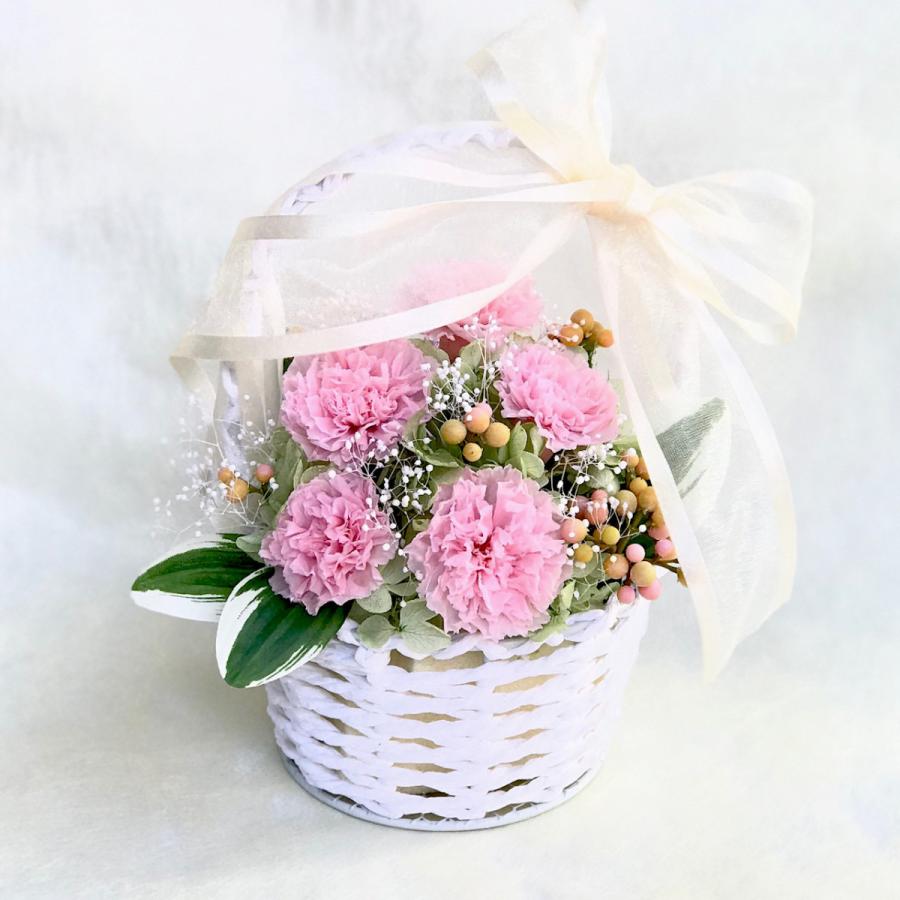 プリザーブドフラワー 送料無料 お祝い 誕生日 枯れない花 かご入