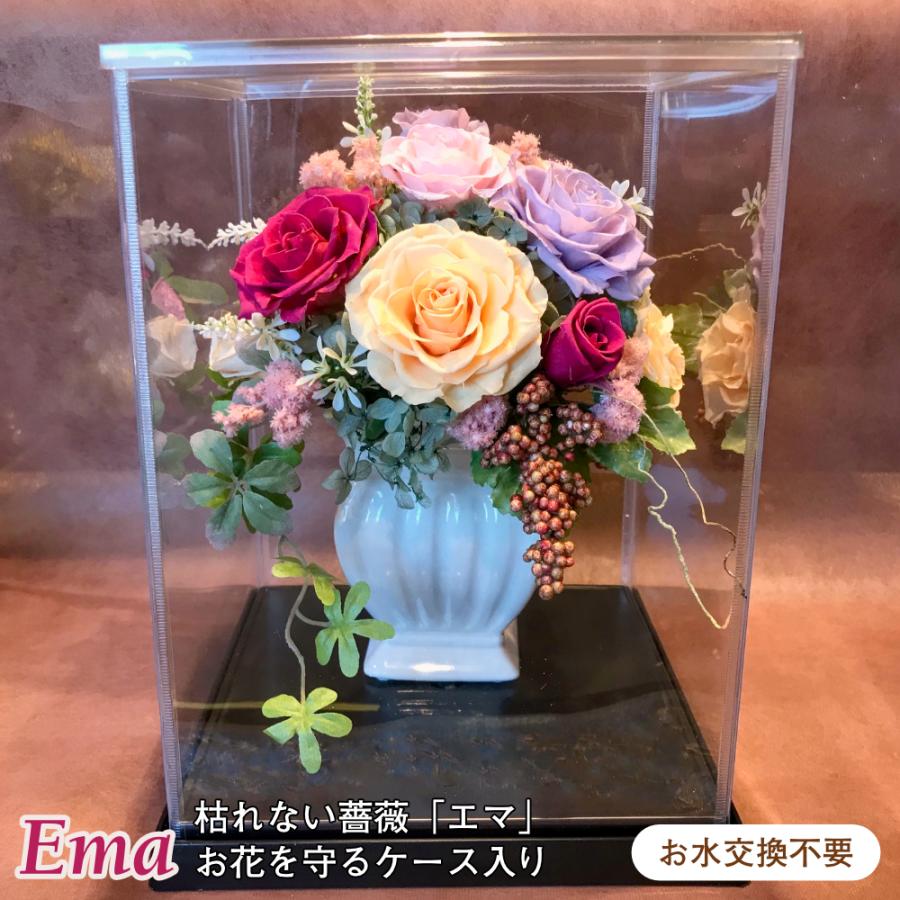 プリザーブドフラワー 送料無料 お祝い 誕生日 枯れない花 バラ 紫陽花 ケース入り プレゼント インテリア 造花 ギフト | ブランド登録なし