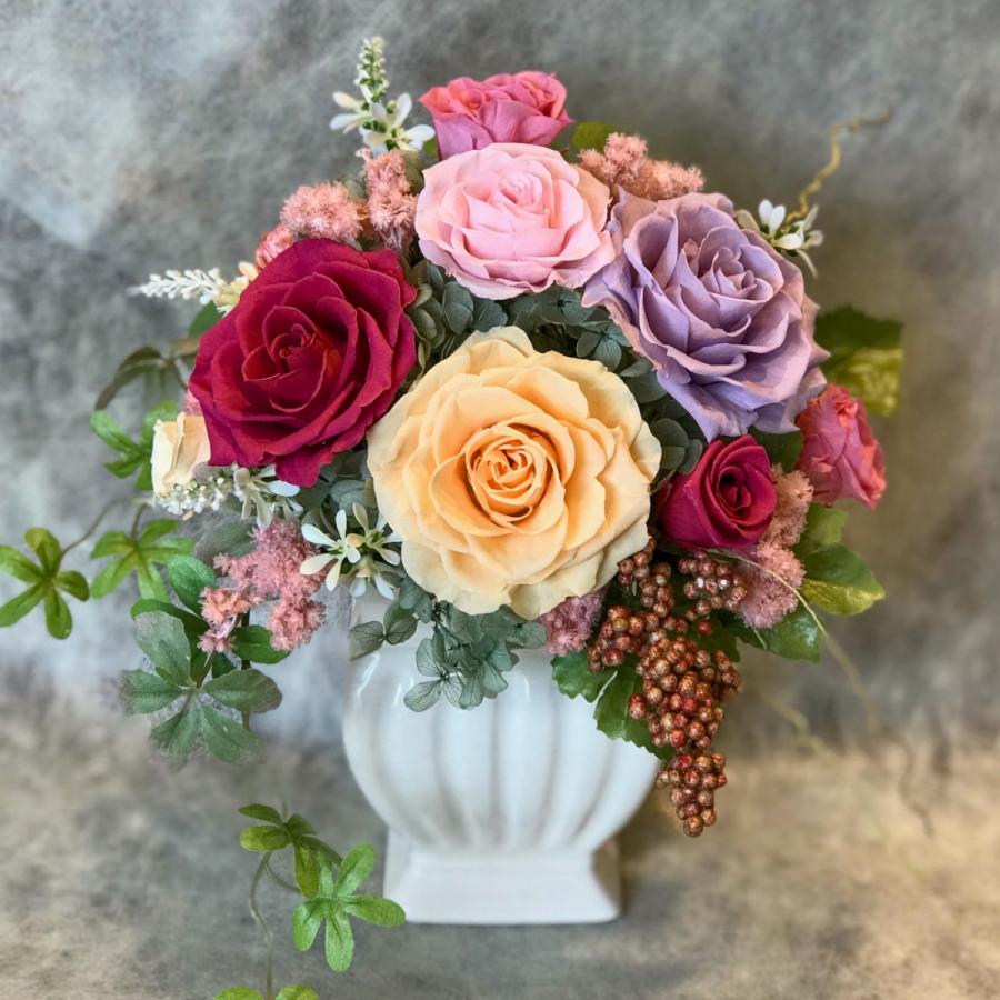 プリザーブドフラワー 送料無料 お祝い 誕生日 枯れない花 バラ 紫陽花 ケース入り プレゼント インテリア 造花 ギフト | ブランド登録なし | 02