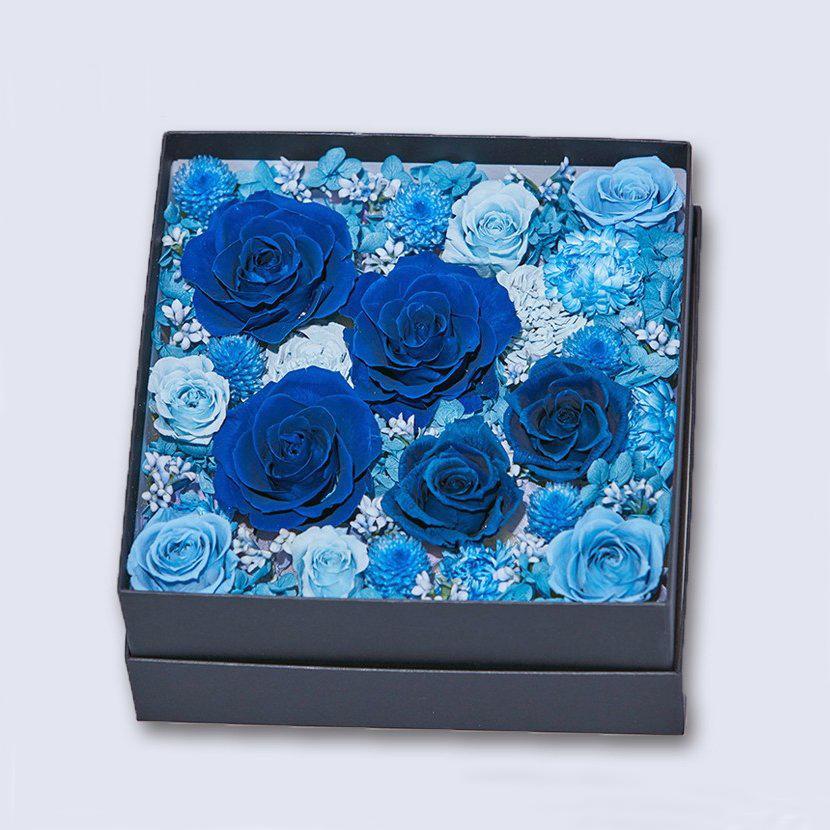 プリザーブドフラワー 送料無料 お祝い 誕生日 枯れない花 バラ 紫陽花 かすみ草 プレゼント インテリア 造花 ギフト | ブランド登録なし | 03
