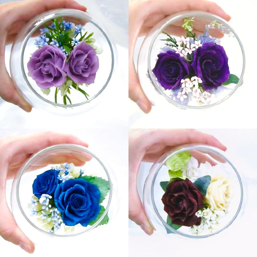 プリザーブドフラワー 送料無料 お祝い 誕生日 枯れない花 バブルグラス入り 枯れない花 バラ プレゼント インテリア 造花 ギフト | ブランド登録なし | 16