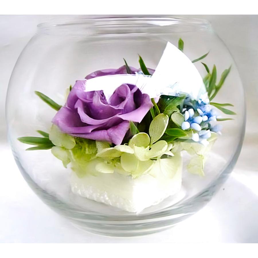 プリザーブドフラワー 送料無料 お祝い 誕生日 枯れない花 バブルグラス入り 枯れない花 バラ プレゼント インテリア 造花 ギフト | ブランド登録なし | 01